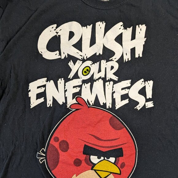 ANGRY BIRDS CRUSH YOUR ENEMIES MEN'S 2XL SHORT SLEEVE SHIRT PULL OVER T-SHIRT - Picture 2 of 13